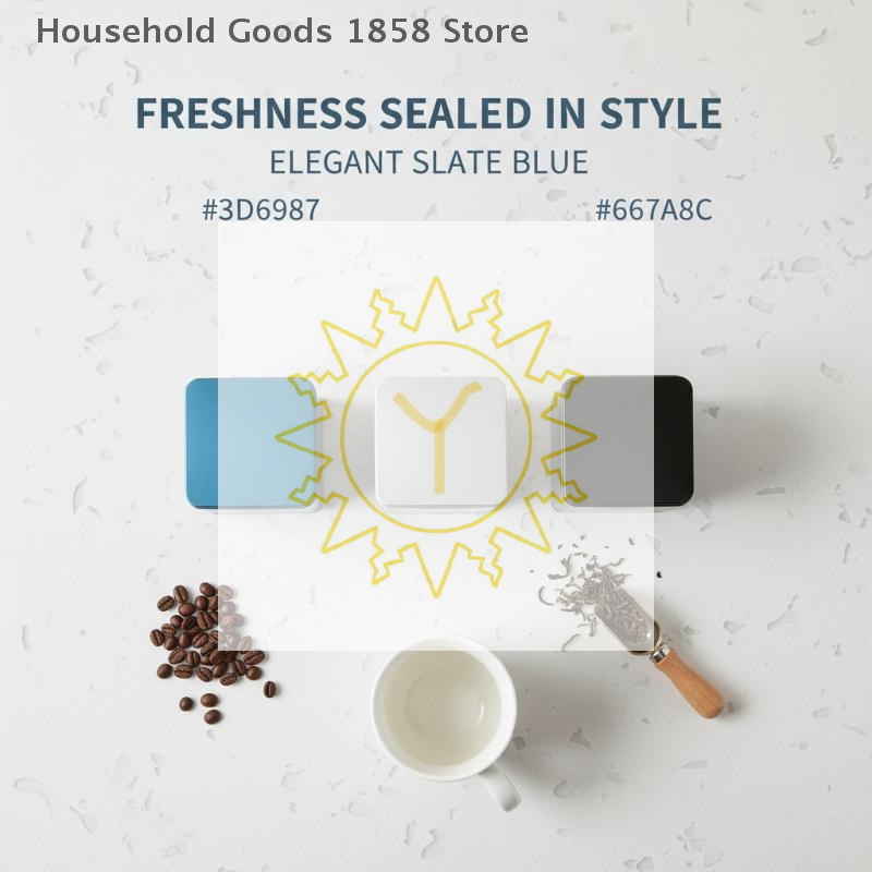 Coffee Tea Bean Leaf - コーヒー豆、茶葉、砂糖保存瓶、空の茶缶容器、調味料、コーヒー豆ポット容器、卓上ティーバッグ缶