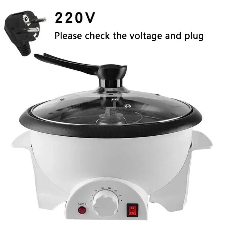 Coffee Tea Roasters - デスクトップ220Vコーヒー焙煎機、コーヒー豆焙煎機、皮むき、茶葉焙煎、家庭用電気自動冷却小型焙煎機