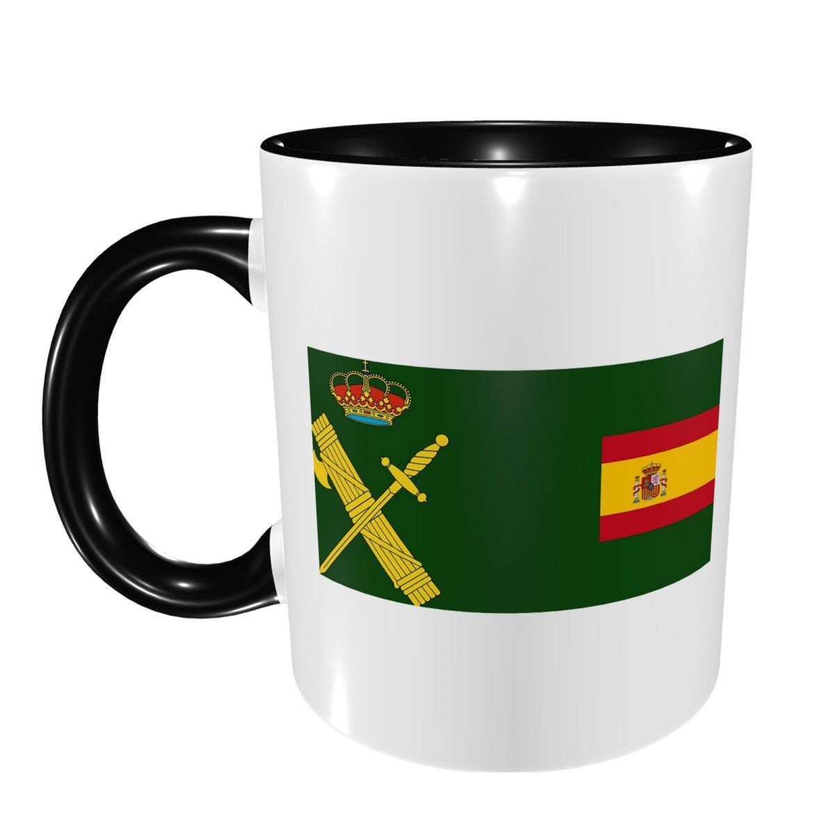 Coffee Plus Tea - スペイン国旗プラスエンブレム民間警備隊マグカップ面白いセラミックコーヒーカップティーマグカップミルクカップドリンクウェア友人へのギフト