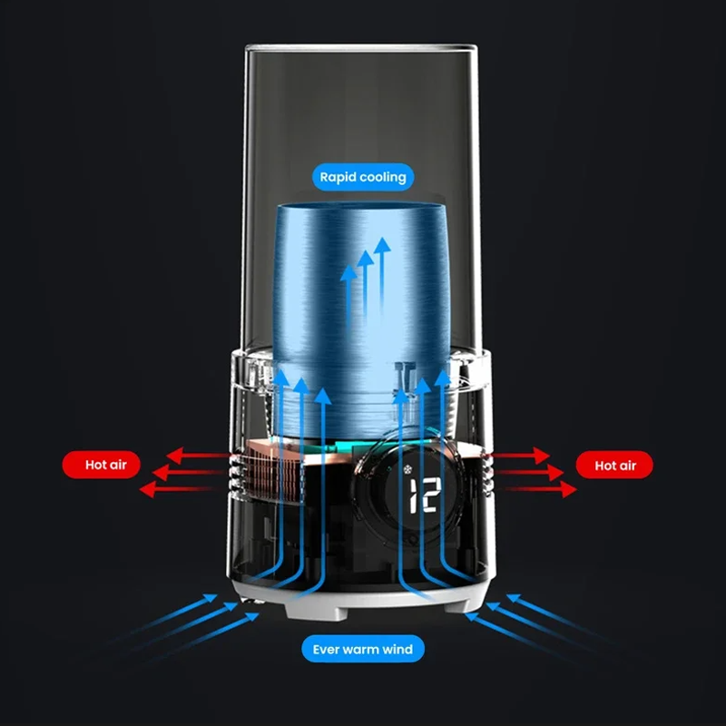 Coffee Tea Warmer - 2in1急速冷却カップクーラー、コーヒー、ミルクティー、ビール用電気加熱冷却飲料カップ、家庭やオフィス用