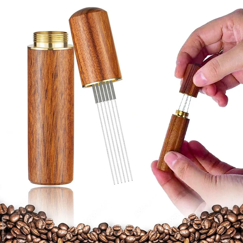 Coffee Tamper Leveler - コーヒータンパーステンレス鋼 5/6 針エスプレッソパウダースターラーディストリビューターレベラーツールカフェ撹拌バリスタアクセサリー