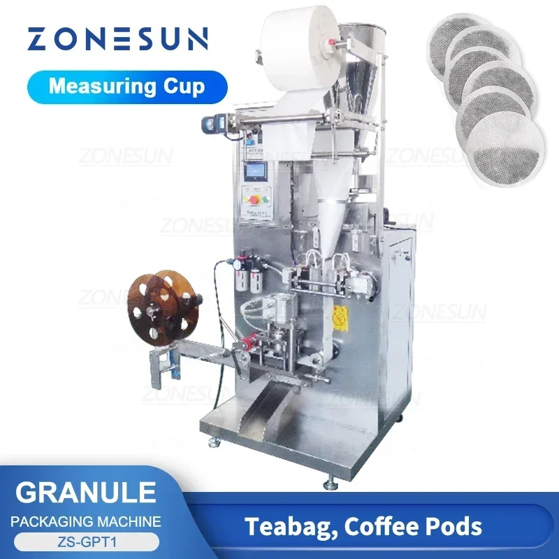 Coffee Tea Bean Leaf - ZONESUN ZS-GPT1 自動ティーバッグ充填シール機 粒状粉末茶葉コーヒー豆生産ライン