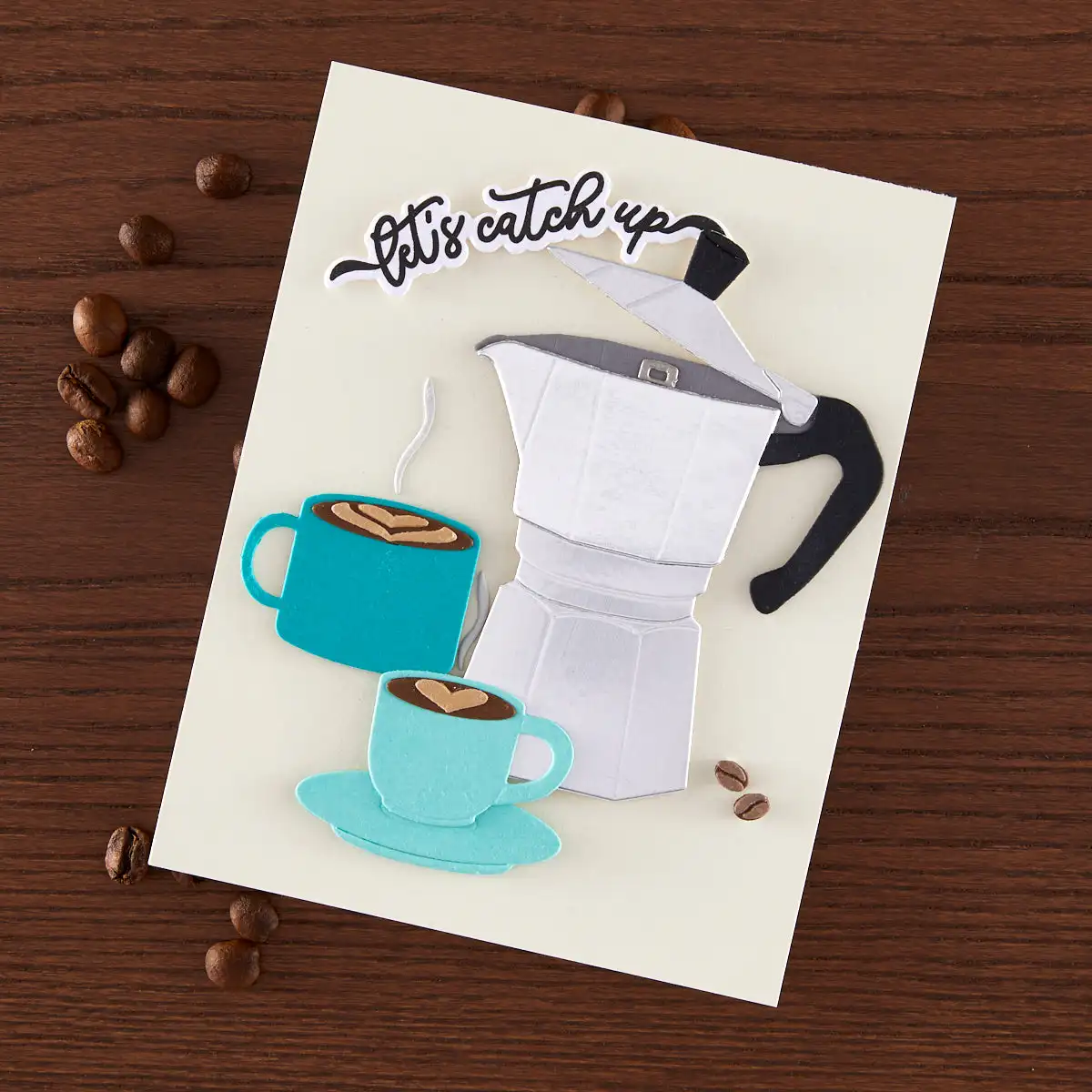Coffee Stencil Art - コーヒーカップクラシックギフト花柄レインボーメタルカッティングダイレイヤリングステンシルDIY作成カードスクラップブックエンボス加工紙アルバムクラフト