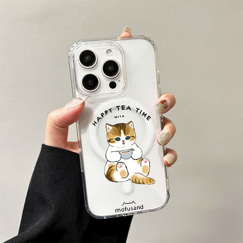 Coffee Plus Tea - 素敵なドリンクティーモフサンドワイヤレス充電ケース iPhone 17 Air 16 E