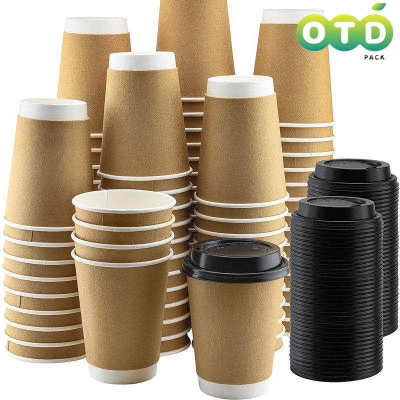 Wallpaper Coffee And Tea - ふた付きペーパーカップ、コーヒーティーホットドリンク、使い捨てカップ、カップに行く、二重壁