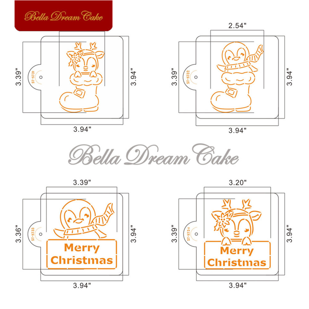 DIY、クッキー型、ケーキデコレーションツール、ベーキング用 - Coffee Stencil Art のレビューと価格