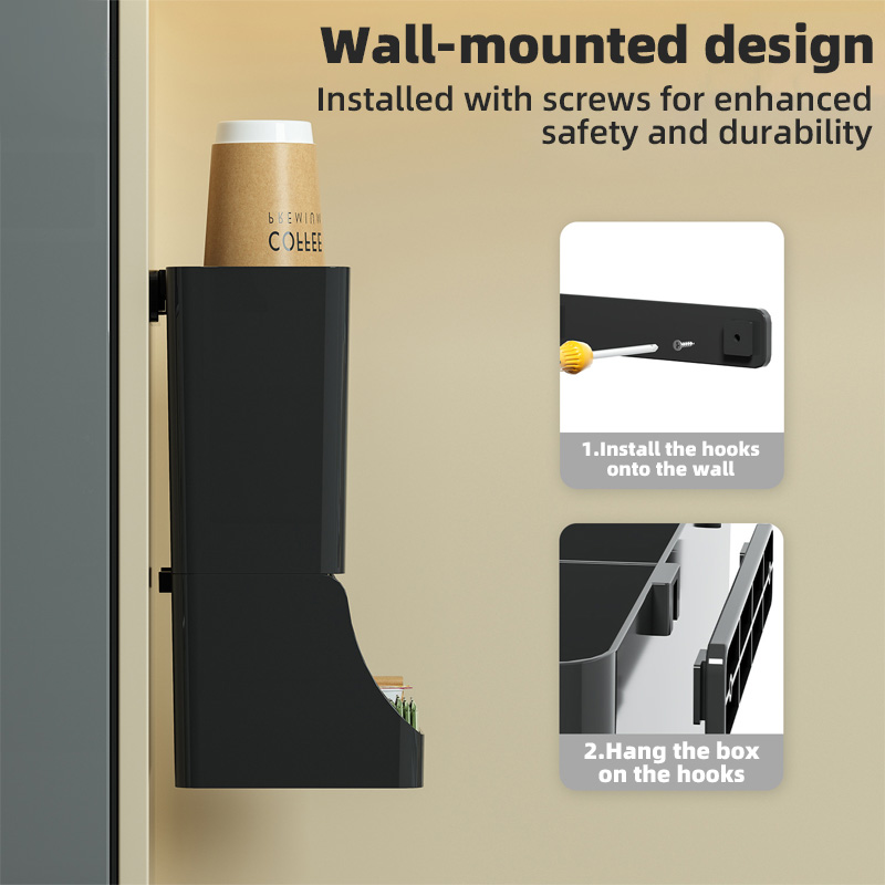 紙コップ収納ボックス、家庭用黒色パッキングカップホルダー、コ - Wallpaper Coffee And Tea のレビューと価格
