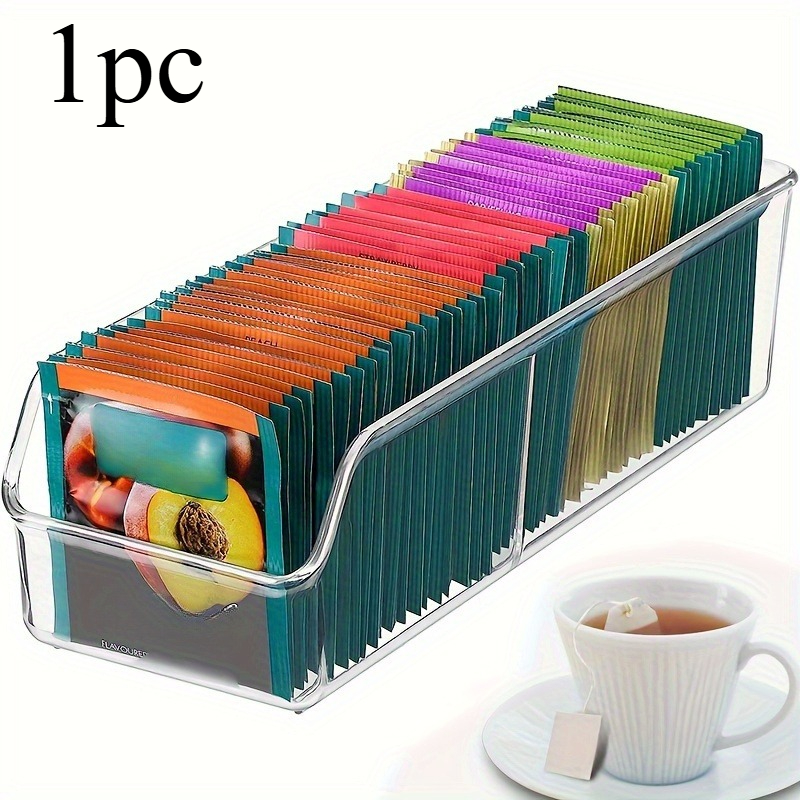 1個入り透明ティーバッグオーガナイザーボックス - 砂糖、コ - Coffee Tea Sugar Container Set のレビューと価格