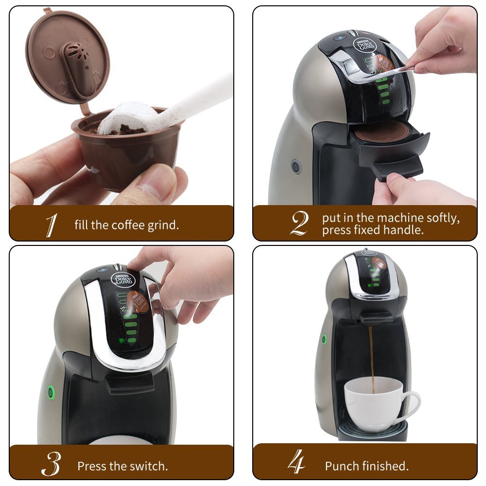 ネスカフェドルチェグストコーヒーフィルター用の再利用可能なカ - Coffee Tea Nescafe のレビューと価格