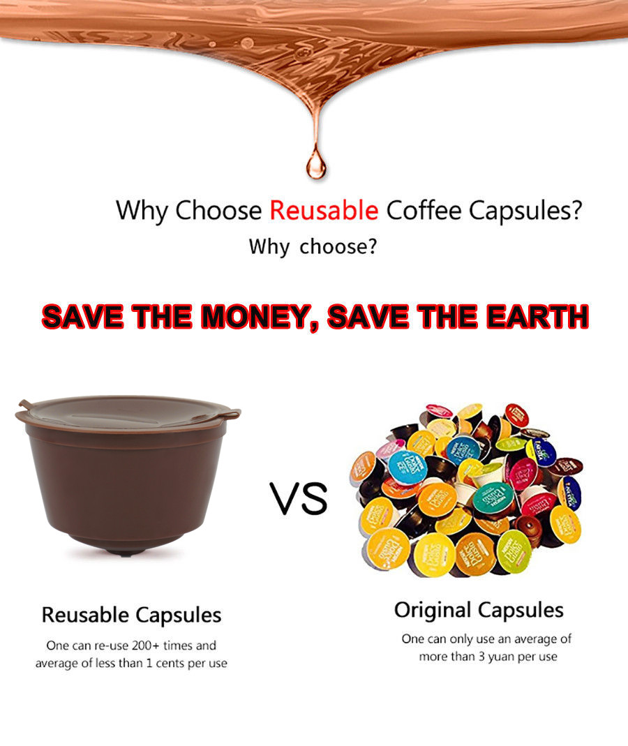 ネスカフェドルチェグストコーヒーフィルター用の再利用可能なカ - Coffee Tea Nescafe のレビューと価格