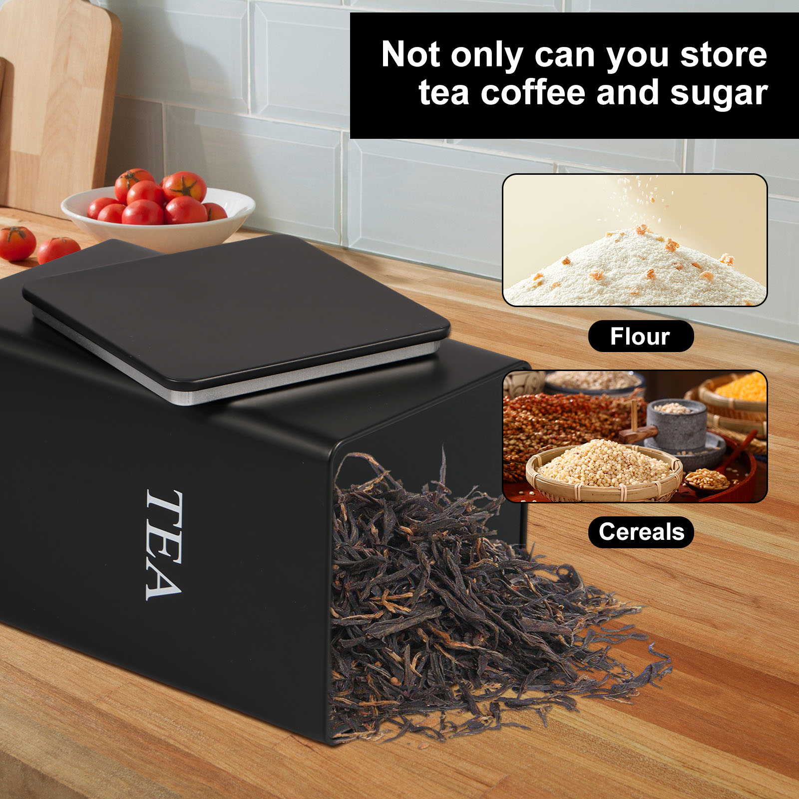 3 個コーヒー豆保存キャニスター茶砂糖真空密封瓶鉄キャニスタ - Coffee Tea Sugar Container Set のレビューと価格