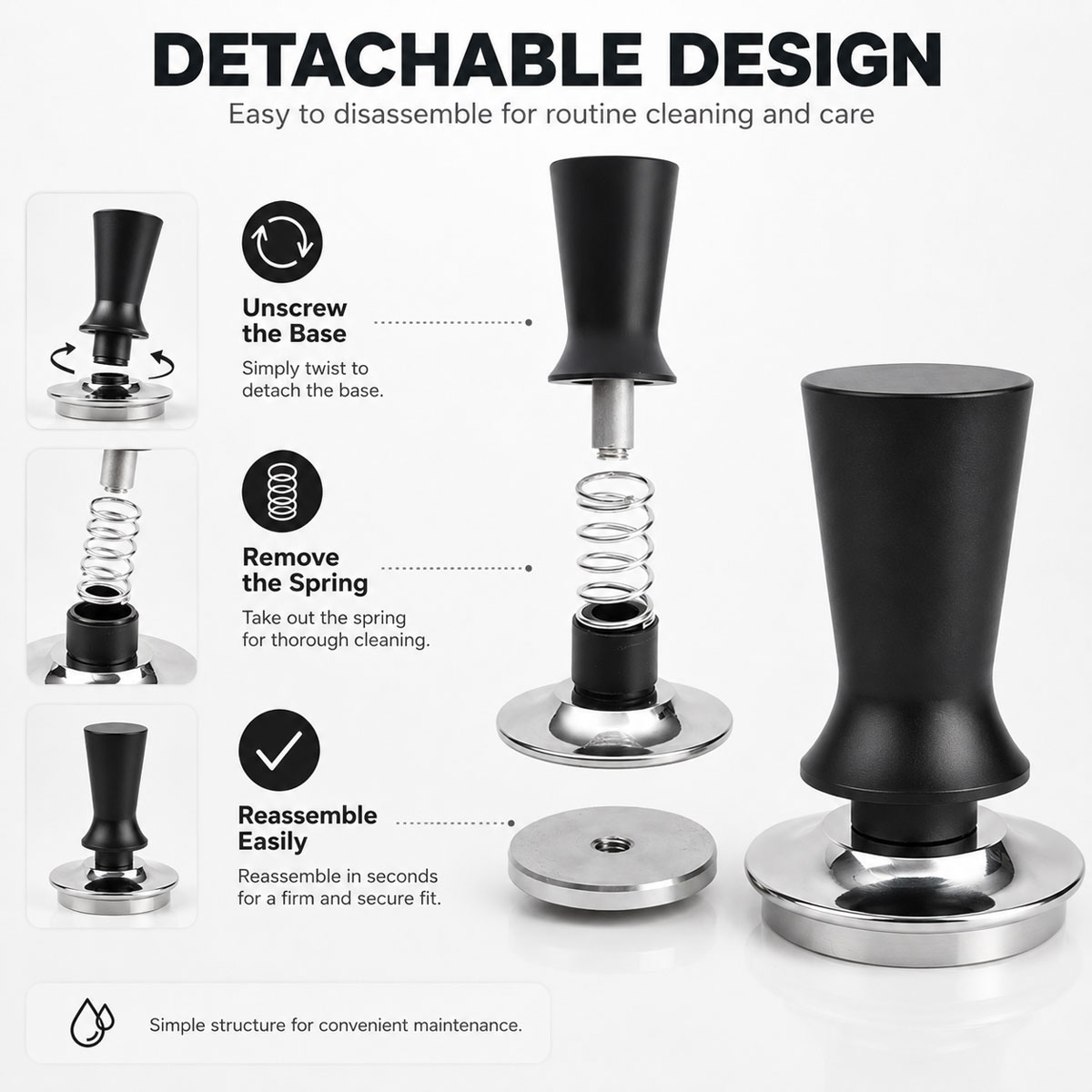 1個入り 51/53/58 mmコーヒータンパー、タンピング - Coffee Tamper Leveler のレビューと価格