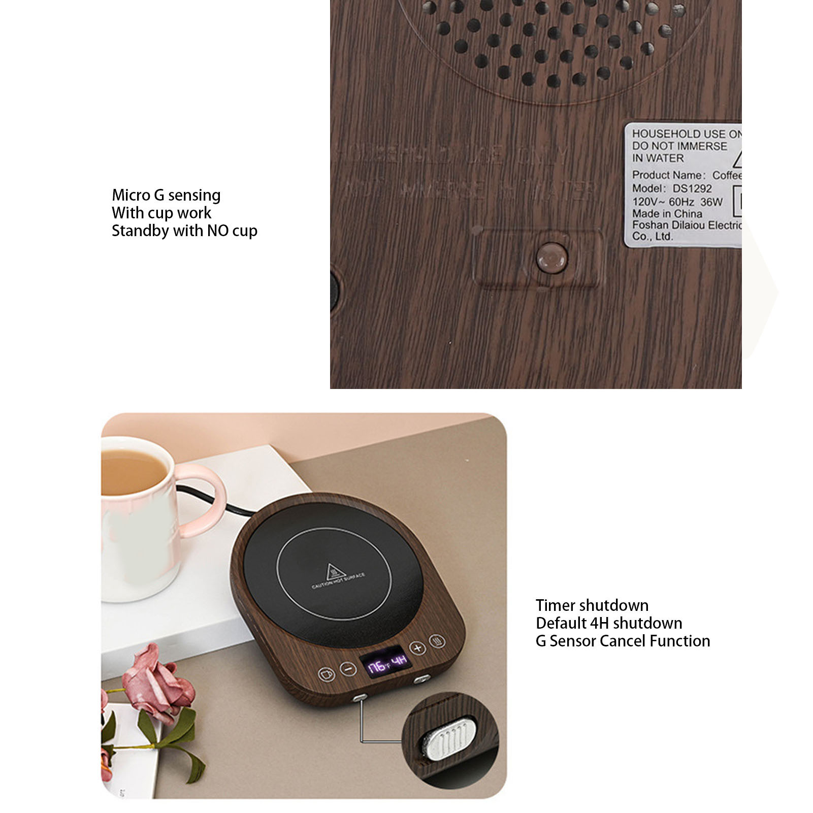 マグウォーマー 36W 急速加熱 3段階温度設定 1-9時間 - Coffee Tea Warmer のレビューと価格