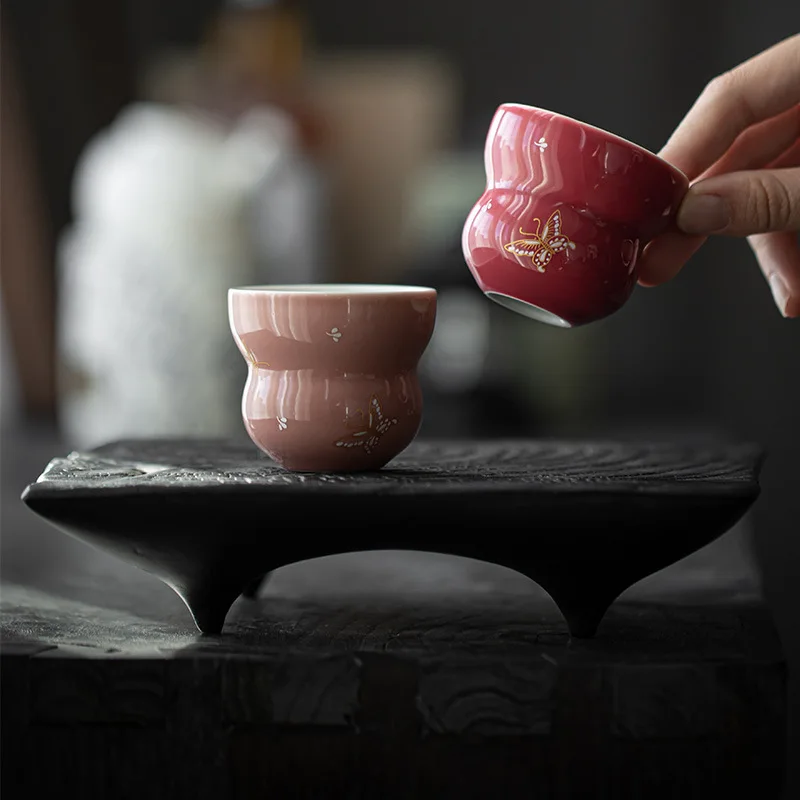 カーマインゴード茶器カンフーティーセット文人茶器金銀錯蝶セラ - Coffee Tea Wrong のレビューと価格