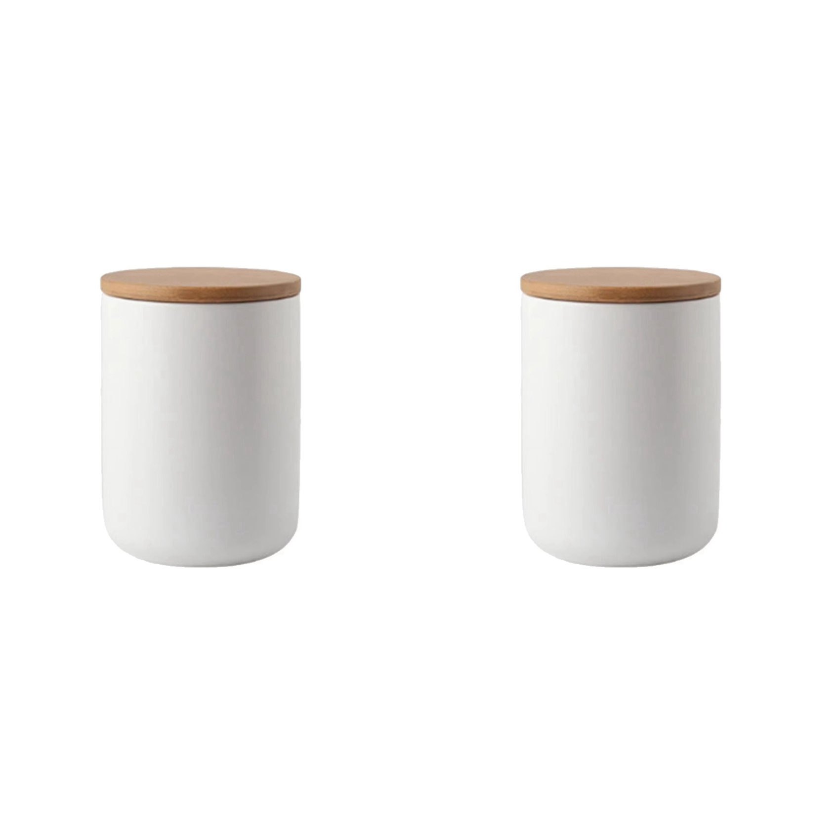 【ORNAMENT】2X 800ml 保存瓶 竹蓋付き保存瓶 - Coffee Tea Bean Leaf のレビューと価格