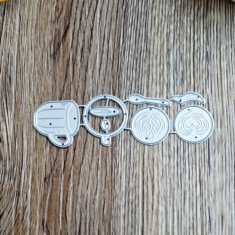 ハートラテアートコーヒーカップコーヒー豆スプーン金属切削ダイ - Coffee Stencil Art のレビューと価格