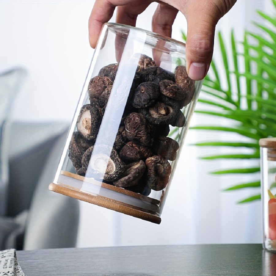 竹の蓋付きの気密ガラス収納ジャー,ポータブルで透明な容器,家 - Coffee Tea Sugar Container Set のレビューと価格