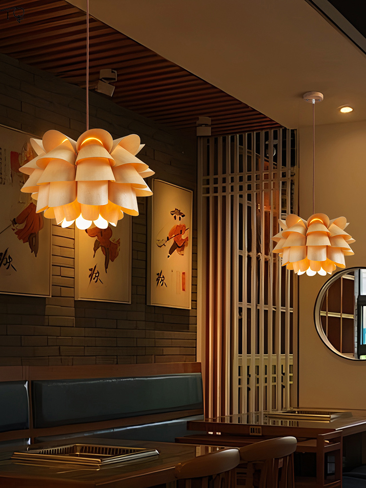 侘び寂びレトロ禅アート装飾ペンダントライト LED E27  - Switching Coffee To Tea のレビューと価格