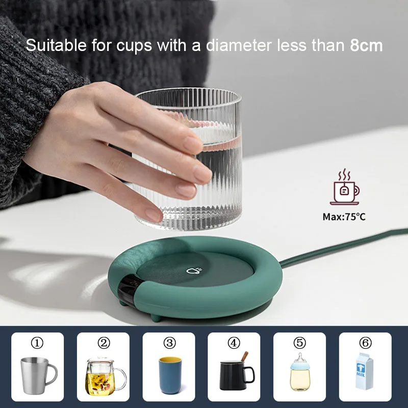 新しいコーヒーマグウォーマー電気加熱コースターホームオフィス - Coffee Tea Warmer のレビューと価格