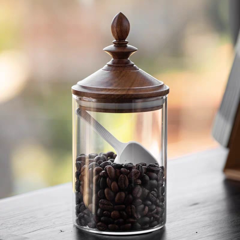 アメリカンスタイル家庭用コーヒー豆保存瓶　高級感のある装飾　 - Coffee Tea Bean Leaf のレビューと価格