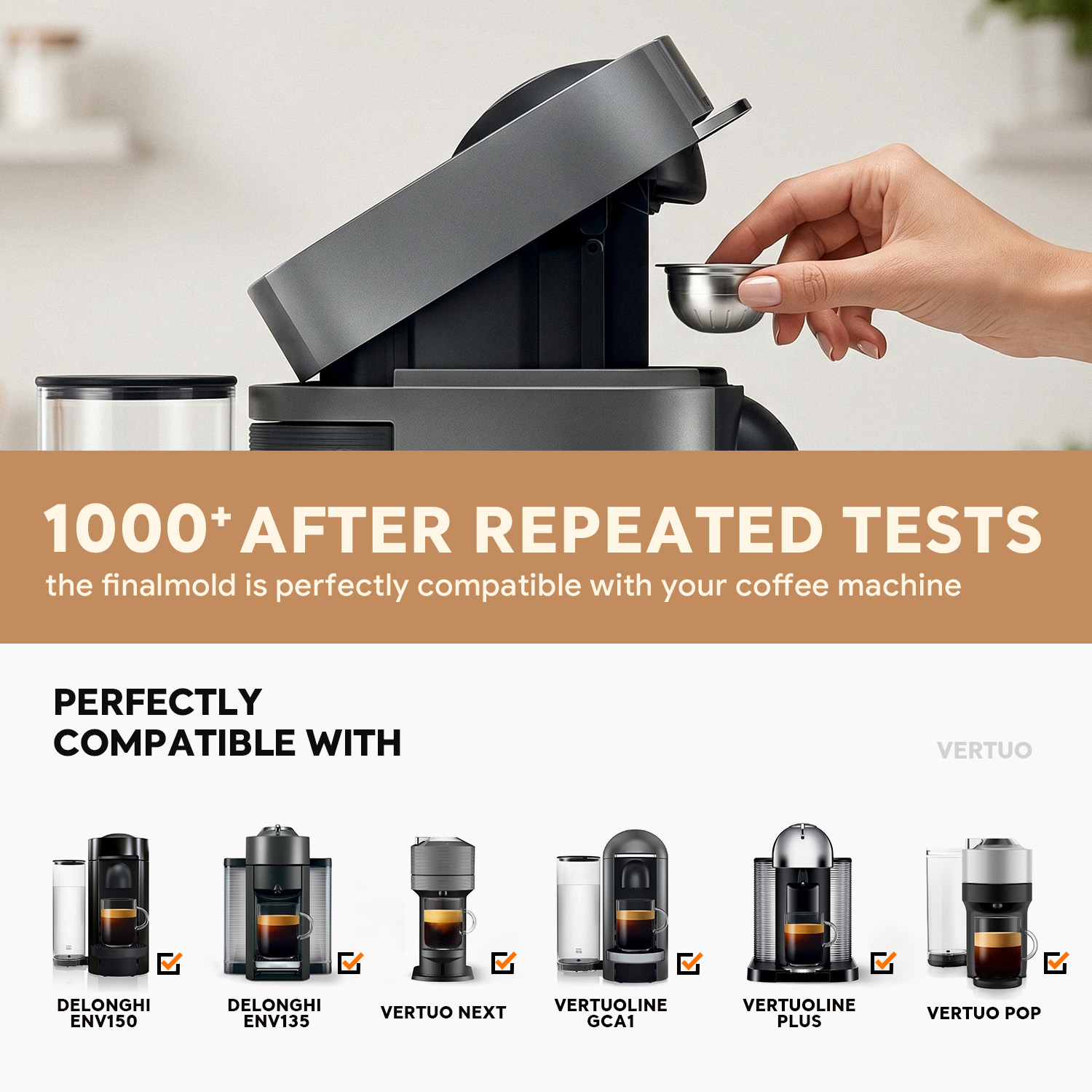 ネスプレッソ ヴァーチュオ プラス用ステンレススチール製再利 - Coffee Plus Tea のレビューと価格