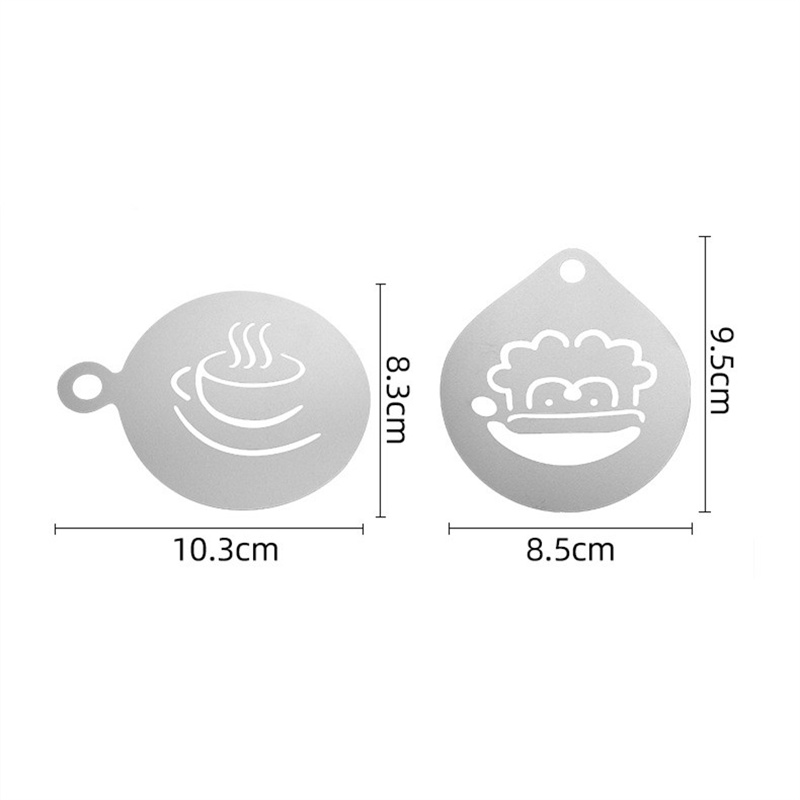 ステンレス鋼のバリスタステンシル型、コーヒーアートニードル、 - Coffee Stencil Art のレビューと価格