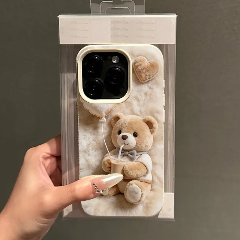 パールミルクティーベア柄スマホケース iPhone 17 P - Coffee Plus Tea のレビューと価格