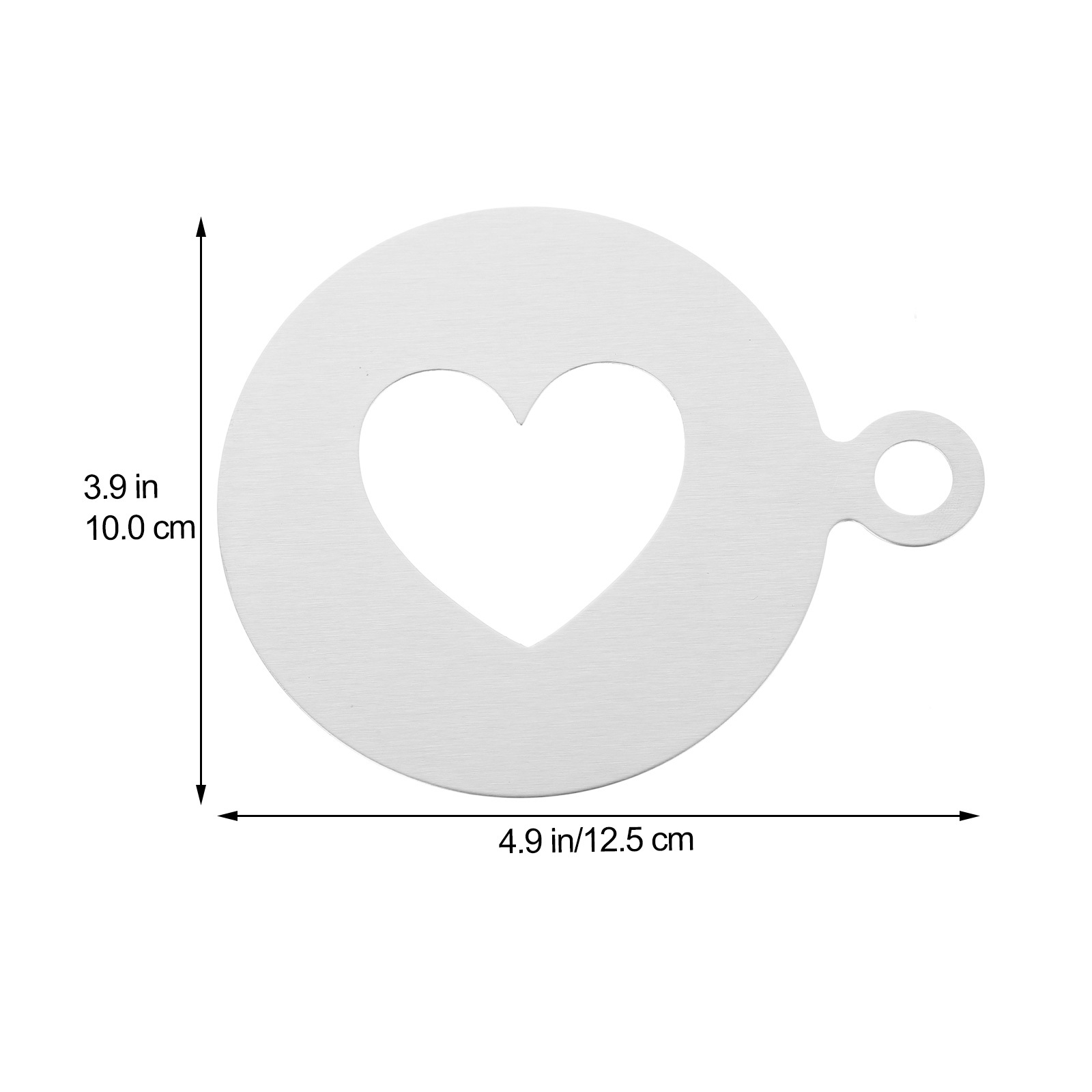 ハート型コーヒーステンシル 304 ステンレス鋼ラテアートケ - Coffee Stencil Art のレビューと価格