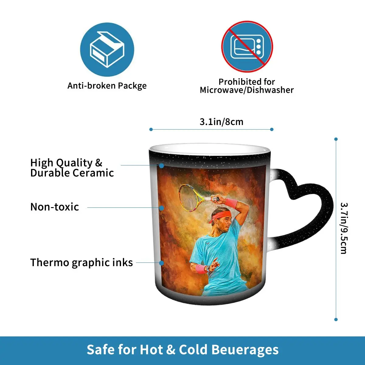 壁紙ラファエル・ナダルマグ面白いセラミックコーヒーカップティ - Wallpaper Coffee And Tea のレビューと価格