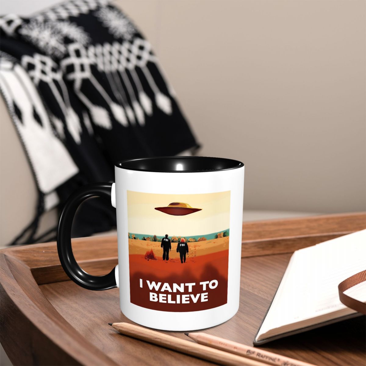 Xファイル「私は信じたい」FBI Pマグカップ 面白いセラミ - Coffee X Tea のレビューと価格