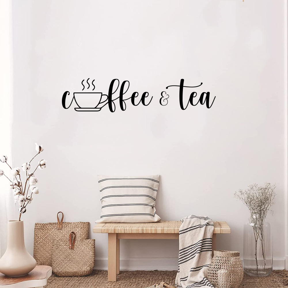 コーヒー & ティーカップの壁のステッカー,窓のステッカー, - Switching Coffee To Tea のレビューと価格