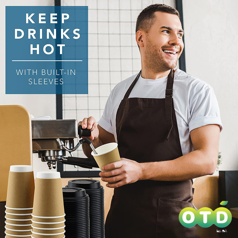 ふた付きペーパーカップ、コーヒーティーホットドリンク、使い捨 - Wallpaper Coffee And Tea のレビューと価格