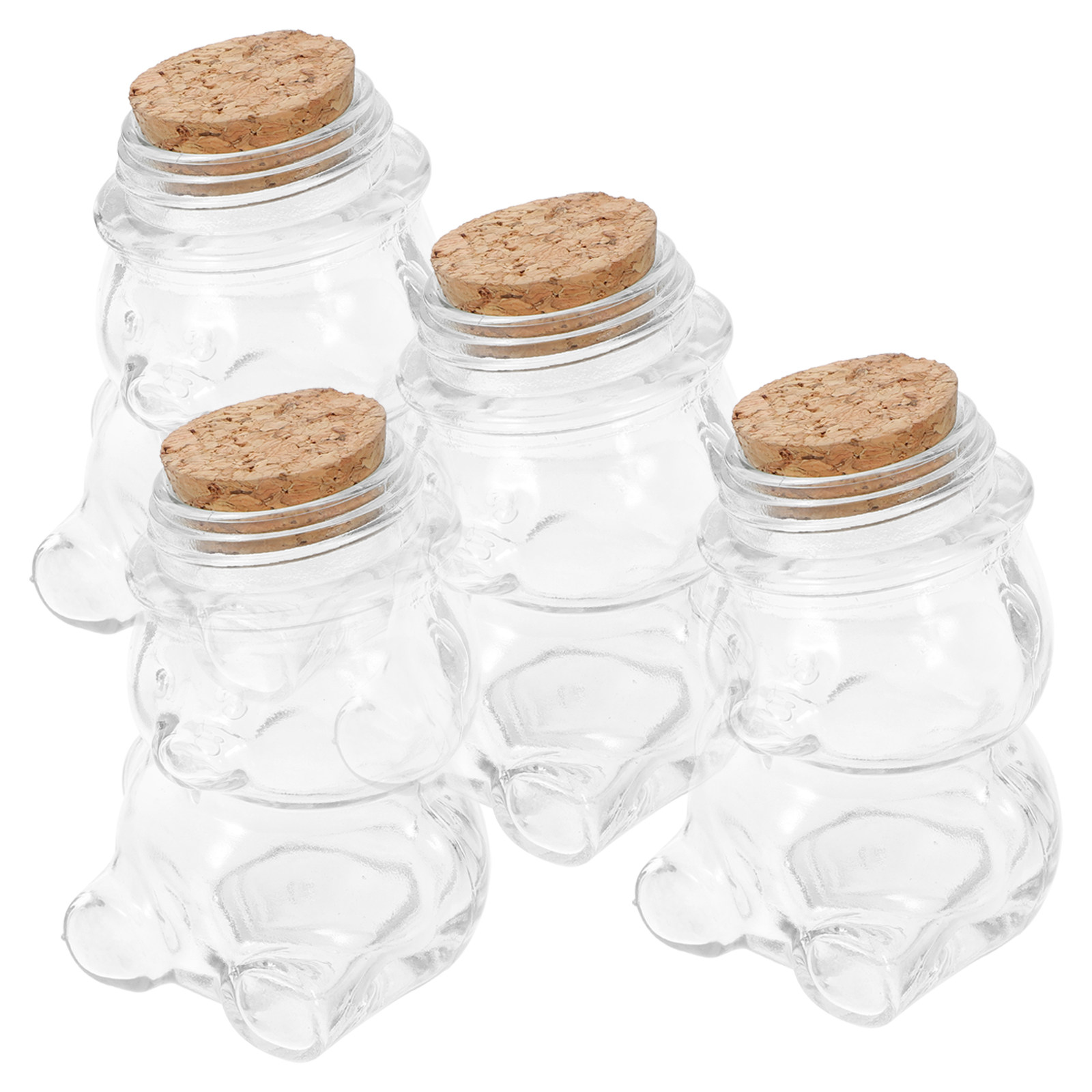 4個入りガラスキャンディジャーセット 透明な気密食品保存容器 - Coffee Tea Sugar Container Set のレビューと価格