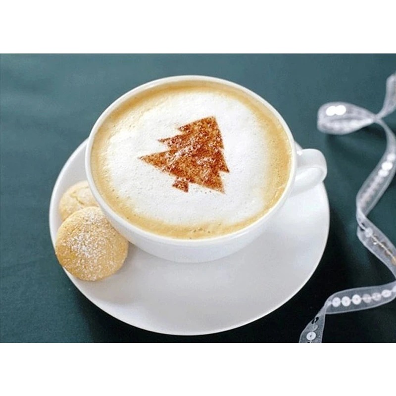 16 個のコーヒーアートステンシルバリスタツールラテカプチー - Coffee Stencil Art のレビューと価格