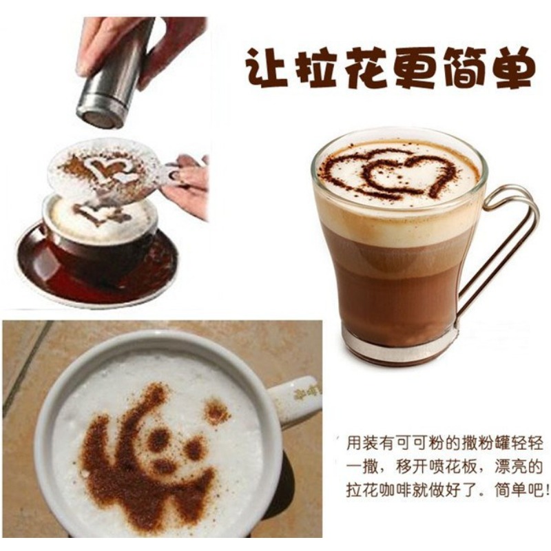 16 個のコーヒーアートステンシルバリスタツールラテカプチー - Coffee Stencil Art のレビューと価格